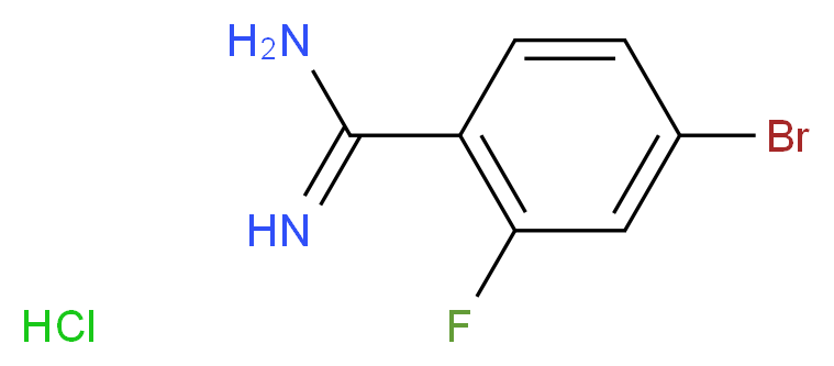 4-BROMO-2-FLUORO-BENZAMIDINE HYDROCHLORIDE_分子结构_CAS_1187927-25-8)