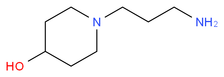 1-(3-aminopropyl)piperidin-4-ol_分子结构_CAS_4608-78-0