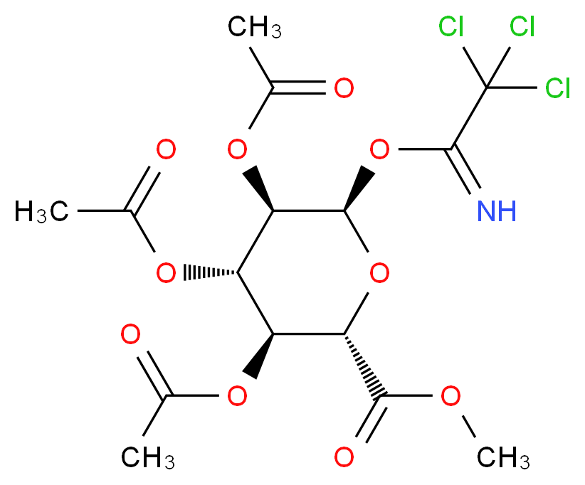 2,3,4-Tri-O-acetyl-α-D-glucuronic Acid Methyl Ester, Trichloroacetimidate_分子结构_CAS_92420-89-8)