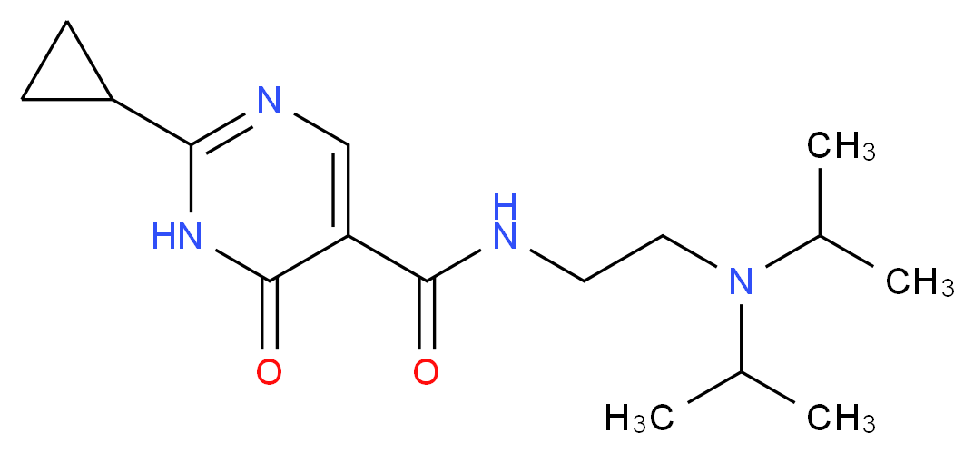2-cyclopropyl-N-[2-(diisopropylamino)ethyl]-6-oxo-1,6-dihydropyrimidine-5-carboxamide_分子结构_CAS_)