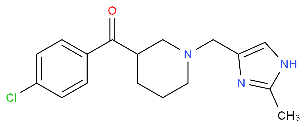 (4-chlorophenyl){1-[(2-methyl-1H-imidazol-4-yl)methyl]-3-piperidinyl}methanone_分子结构_CAS_)
