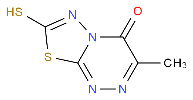 3-methyl-7-sulfanyl-4H-[1,3,4]thiadiazolo[2,3-c][1,2,4]triazin-4-one_分子结构_CAS_94350-96-6