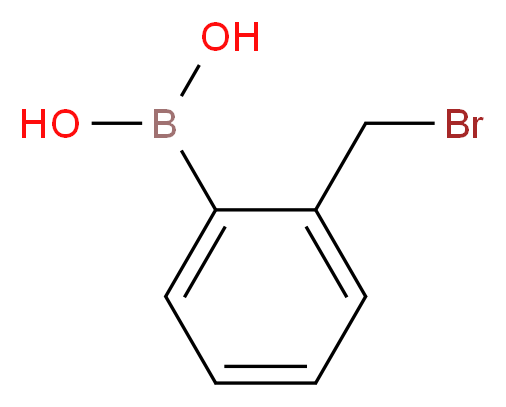 2-(溴甲基)苯硼酸_分子结构_CAS_91983-14-1)