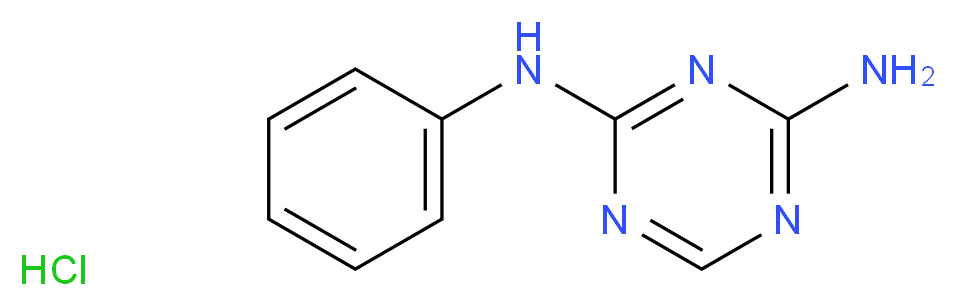 2-N-phenyl-1,3,5-triazine-2,4-diamine hydrochloride_分子结构_CAS_6011-10-5