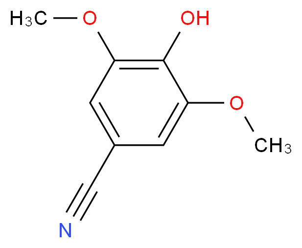 4-hydroxy-3,5-dimethoxybenzonitrile_分子结构_CAS_72684-95-8