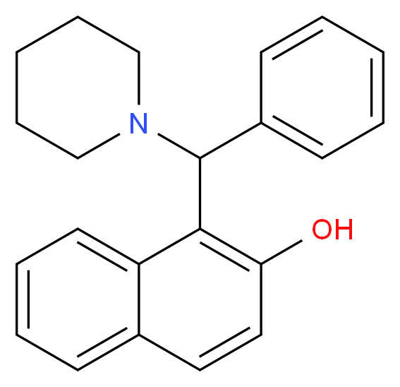 1-(PHENYL(PIPERIDIN-1-YL)METHYL)NAPHTHALEN-2-OL_分子结构_CAS_6278/4/2)