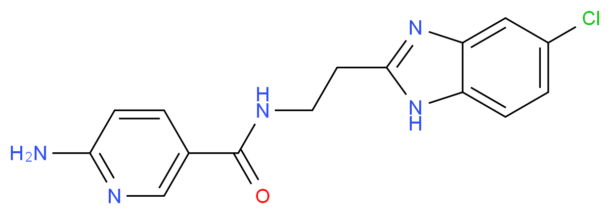 6-amino-N-[2-(5-chloro-1H-benzimidazol-2-yl)ethyl]nicotinamide_分子结构_CAS_)