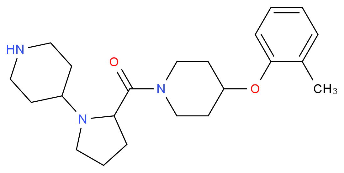 4-(2-methylphenoxy)-1-[1-(4-piperidinyl)prolyl]piperidine_分子结构_CAS_)