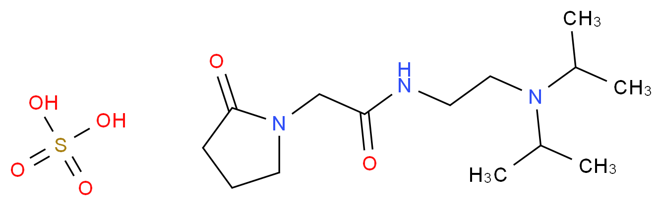 N-[2-(Diisopropylamino)ethyl]-2-(2-oxopyrrolidin-1-yl)acetamide; sulfuric acid_分子结构_CAS_72869-16-0)