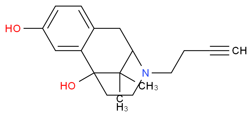 10-(but-3-yn-1-yl)-13,13-dimethyl-10-azatricyclo[7.3.1.0<sup>2</sup>,<sup>7</sup>]trideca-2,4,6-triene-1,4-diol_分子结构_CAS_93821-75-1