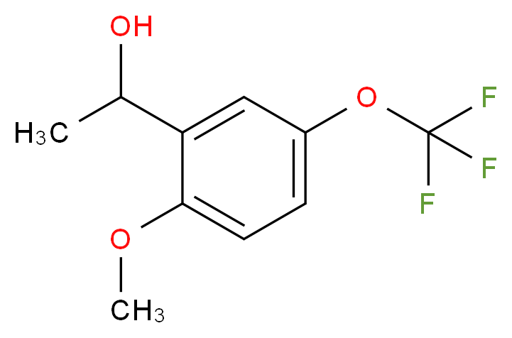 1-[2-甲氧基-5-(三氟甲氧基)苯基]乙醇_分子结构_CAS_468074-91-1)