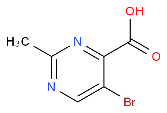 2-Methyl-5-bromopyrimidine-4-carboxylic acid_分子结构_CAS_100707-39-9)