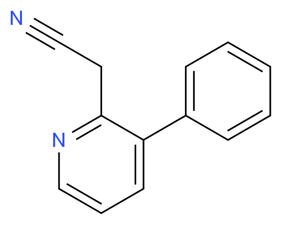 2-(3-Phenylpyridin-2-yl)acetonitrile_分子结构_CAS_1227494-24-7)