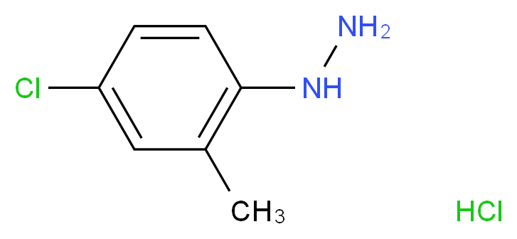 4-Chloro-2-methylphenylhydrazine hydrochloride_分子结构_CAS_19690-59-6)