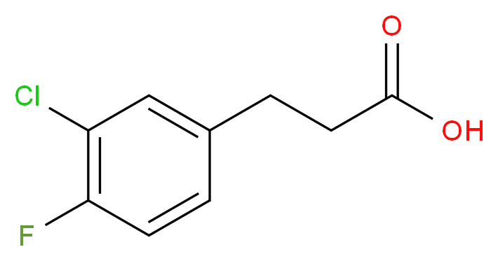 3-(3-chloro-4-fluorophenyl)propanoic acid_分子结构_CAS_881190-93-8