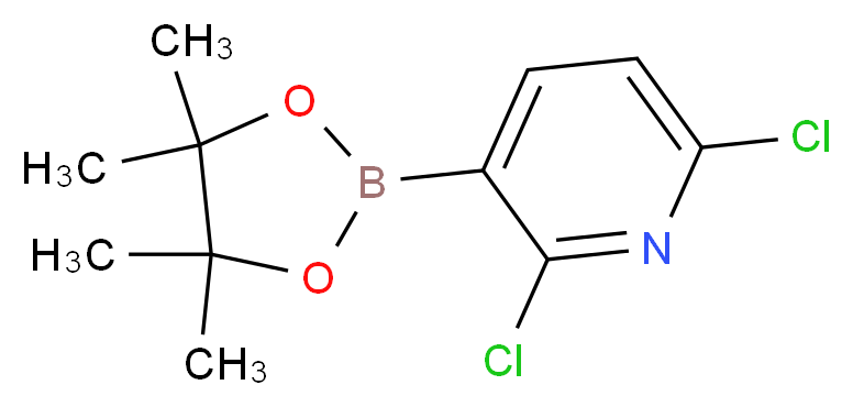 2,6-DICHLOROPYRIDINE-3-BORONIC ACID PINACOL ESTER_分子结构_CAS_1073371-78-4)