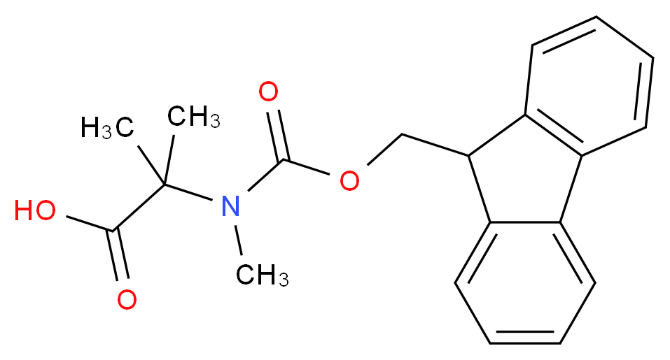 2-{[(9H-fluoren-9-ylmethoxy)carbonyl](methyl)amino}-2-methylpropanoic acid_分子结构_CAS_400779-65-9