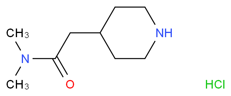 N,N-dimethyl-2-(piperidin-4-yl)acetamide hydrochloride_分子结构_CAS_)