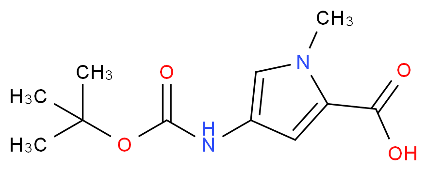 4-(Boc-氨基)-1-甲基吡咯-2-羧酸_分子结构_CAS_77716-11-1)