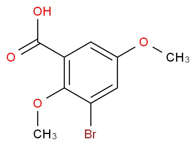 3-bromo-2,5-dimethoxybenzoic acid_分子结构_CAS_100940-12-3)