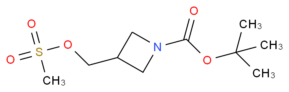 tert-butyl 3-[(methanesulfonyloxy)methyl]azetidine-1-carboxylate_分子结构_CAS_142253-57-4