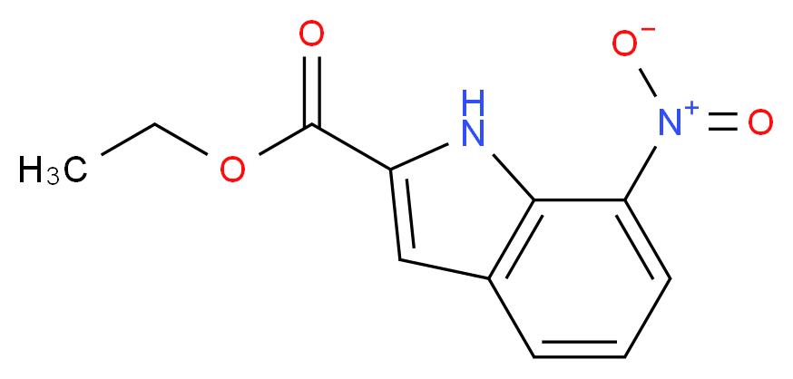 ethyl 7-nitro-1H-indole-2-carboxylate_分子结构_CAS_6960-46-9