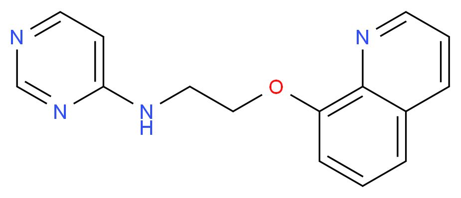 N-[2-(quinolin-8-yloxy)ethyl]pyrimidin-4-amine_分子结构_CAS_)
