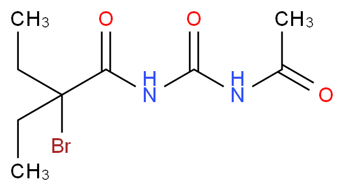 3-acetyl-1-(2-bromo-2-ethylbutanoyl)urea_分子结构_CAS_77-66-7