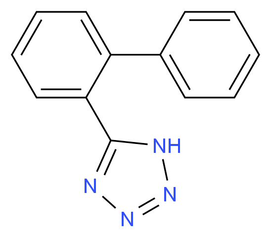 5-(2-phenylphenyl)-1H-1,2,3,4-tetrazole_分子结构_CAS_147330-32-3