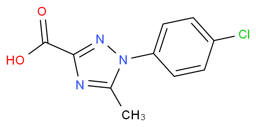 1-(4-Chlorophenyl)-5-methyl-1H-1,2,4-triazole-3-carboxylic acid_分子结构_CAS_)