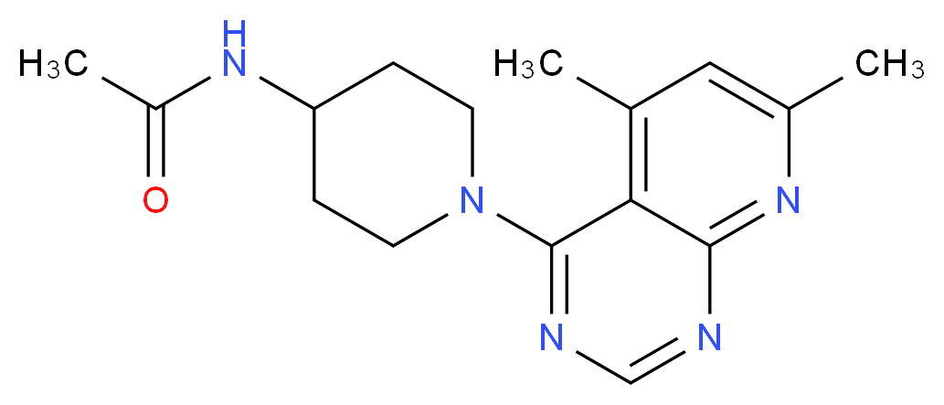 N-[1-(5,7-dimethylpyrido[2,3-d]pyrimidin-4-yl)piperidin-4-yl]acetamide_分子结构_CAS_)