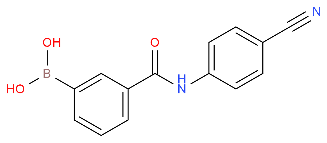 {3-[(4-cyanophenyl)carbamoyl]phenyl}boronic acid_分子结构_CAS_850567-36-1