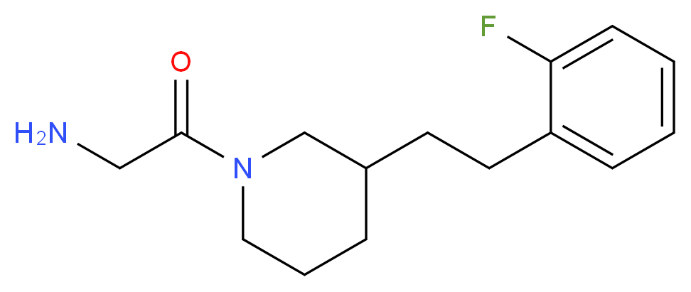 (2-{3-[2-(2-fluorophenyl)ethyl]-1-piperidinyl}-2-oxoethyl)amine_分子结构_CAS_)