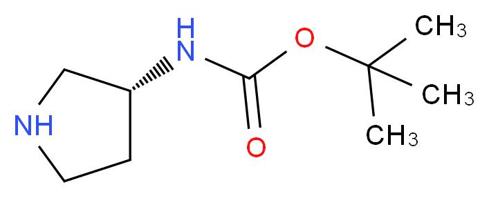 tert-Butyl N-[(3R)-Pyrrolidin-3-yl]carbamate_分子结构_CAS_)