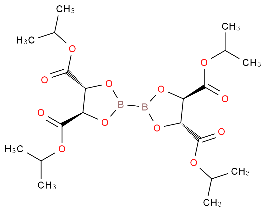 双(二异丙基-L-酒石酸二乙酯)二硼酸酯_分子结构_CAS_230299-10-2)