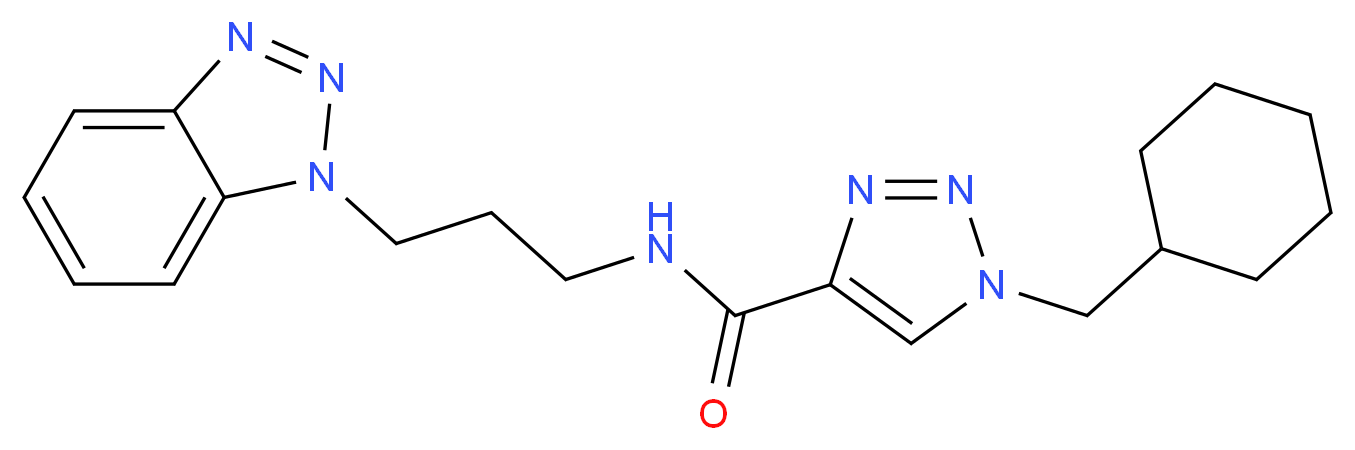 N-[3-(1H-1,2,3-benzotriazol-1-yl)propyl]-1-(cyclohexylmethyl)-1H-1,2,3-triazole-4-carboxamide_分子结构_CAS_)