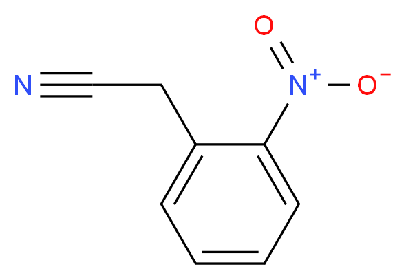 2-(2-nitrophenyl)acetonitrile_分子结构_CAS_610-66-2