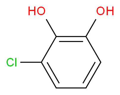 3-chlorobenzene-1,2-diol_分子结构_CAS_4018-65-9