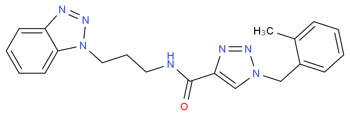 N-[3-(1H-1,2,3-benzotriazol-1-yl)propyl]-1-(2-methylbenzyl)-1H-1,2,3-triazole-4-carboxamide_分子结构_CAS_)