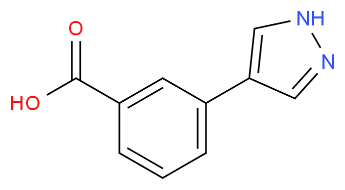 3-(1H-pyrazol-4-yl)benzoic acid_分子结构_CAS_1002535-21-8)