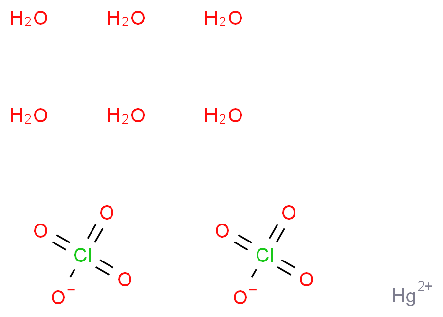 mercury(2+) ion hexahydrate diperchlorate_分子结构_CAS_7616-83-3