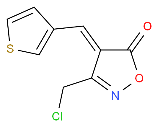 (4E)-3-(Chloromethyl)-4-(3-thienylmethylene)-isoxazol-5(4H)-one_分子结构_CAS_)