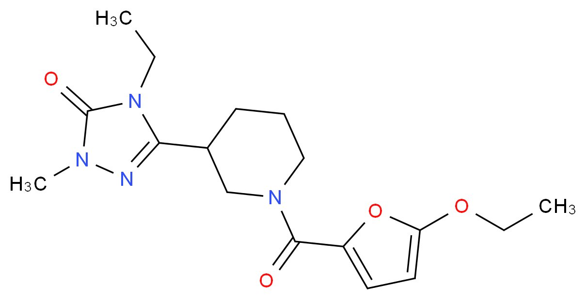 5-[1-(5-ethoxy-2-furoyl)piperidin-3-yl]-4-ethyl-2-methyl-2,4-dihydro-3H-1,2,4-triazol-3-one_分子结构_CAS_)