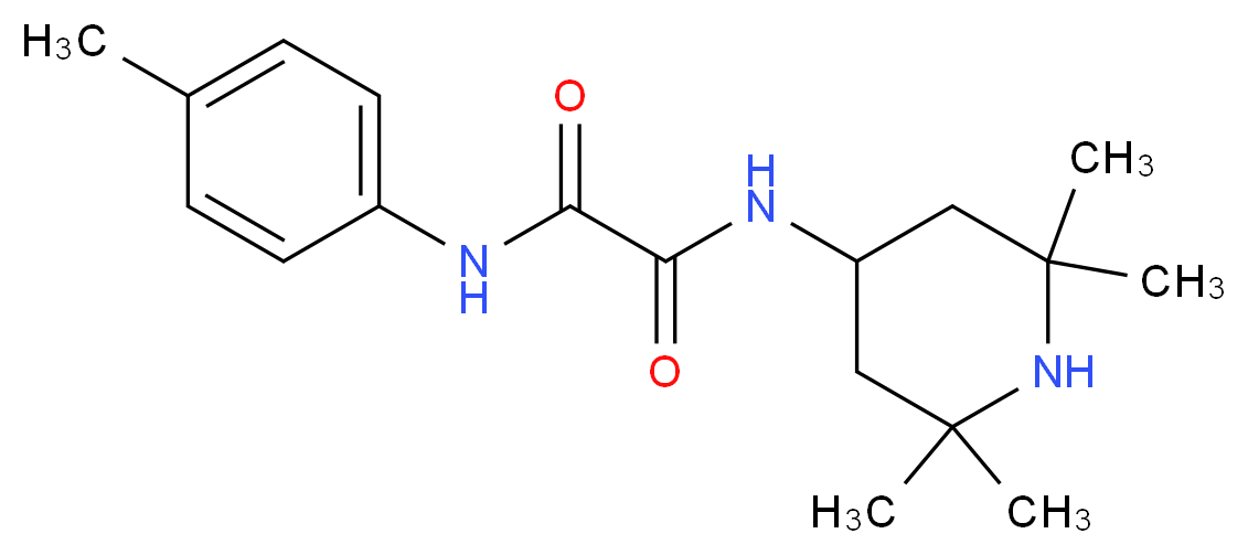 N-(4-methylphenyl)-N'-(2,2,6,6-tetramethylpiperidin-4-yl)ethanediamide_分子结构_CAS_144217-65-2