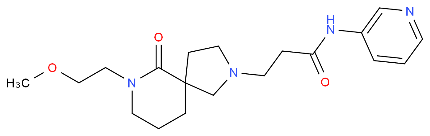 3-[7-(2-methoxyethyl)-6-oxo-2,7-diazaspiro[4.5]dec-2-yl]-N-pyridin-3-ylpropanamide_分子结构_CAS_)
