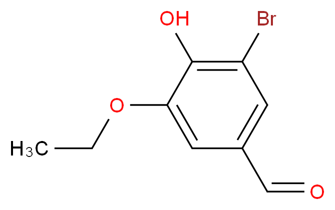 3-溴-5-乙氧基-4-羟基苯甲醛_分子结构_CAS_3111-37-3)