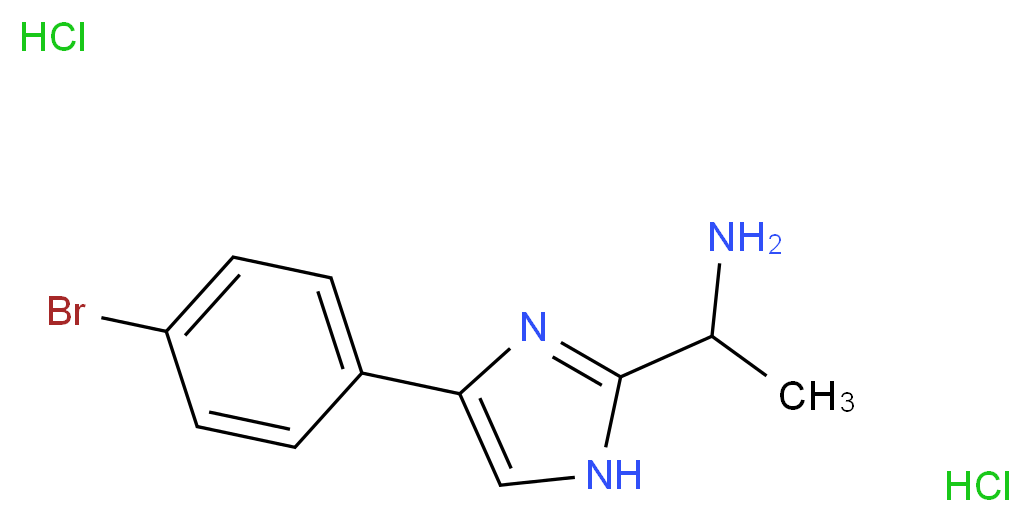 1-[4-(4-bromophenyl)-1H-imidazol-2-yl]ethan-1-amine dihydrochloride_分子结构_CAS_)