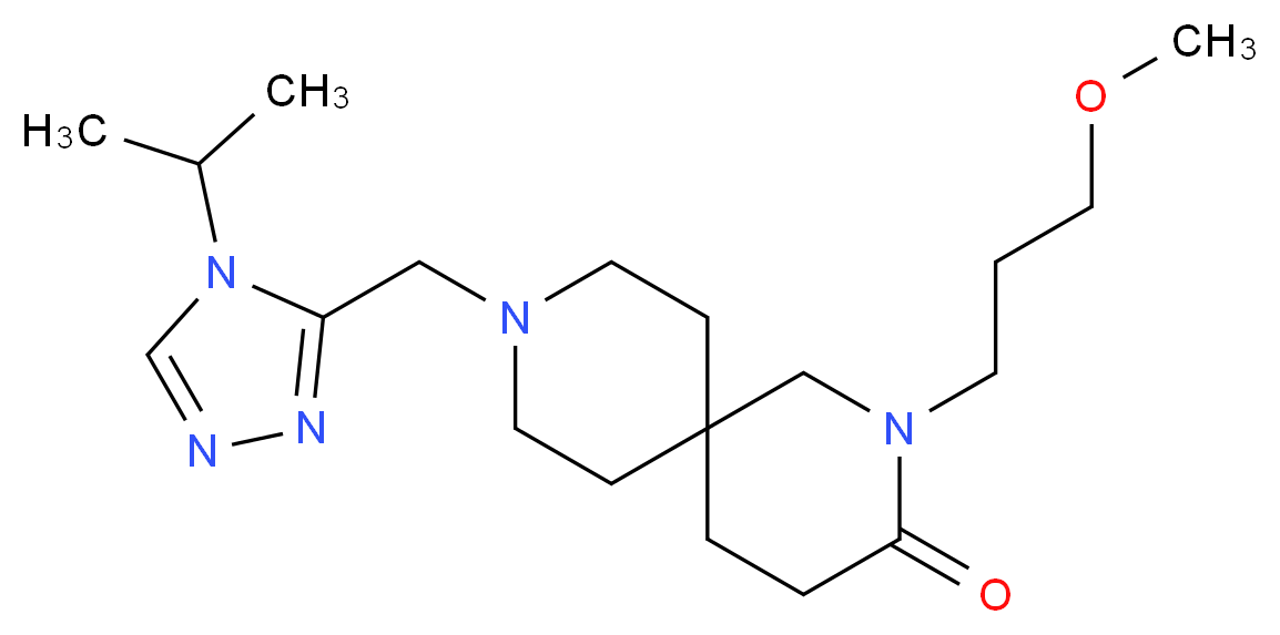 9-[(4-isopropyl-4H-1,2,4-triazol-3-yl)methyl]-2-(3-methoxypropyl)-2,9-diazaspiro[5.5]undecan-3-one_分子结构_CAS_)