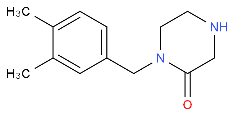1-[(3,4-dimethylphenyl)methyl]piperazin-2-one_分子结构_CAS_938458-92-5