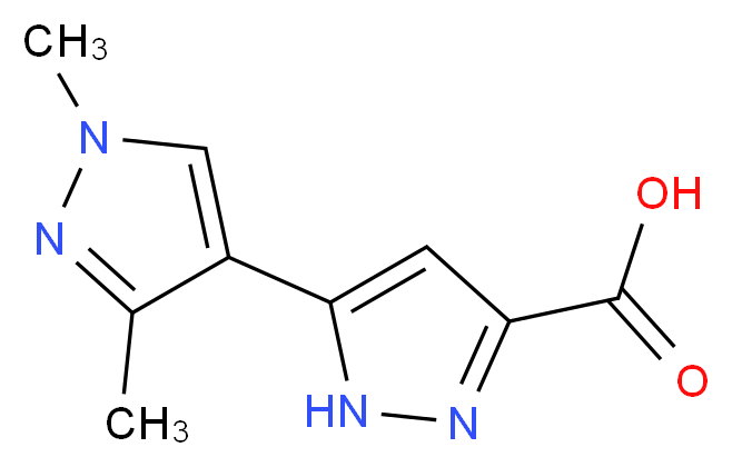 5-(1,3-dimethyl-1H-pyrazol-4-yl)-1H-pyrazole-3-carboxylic acid_分子结构_CAS_)